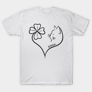 St Patrick's clover cat T-Shirt